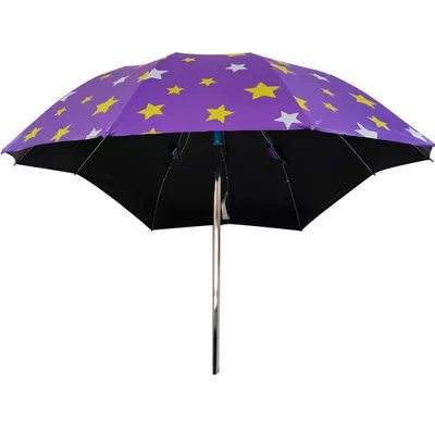 sunshade, bicycle sunshade, tricycle | Elektromobil üçün ön şüşə çətiri (günlük) - five-pointed-star-purple-extended-vinyl-umbrella-single-umbrella-without-a-stand