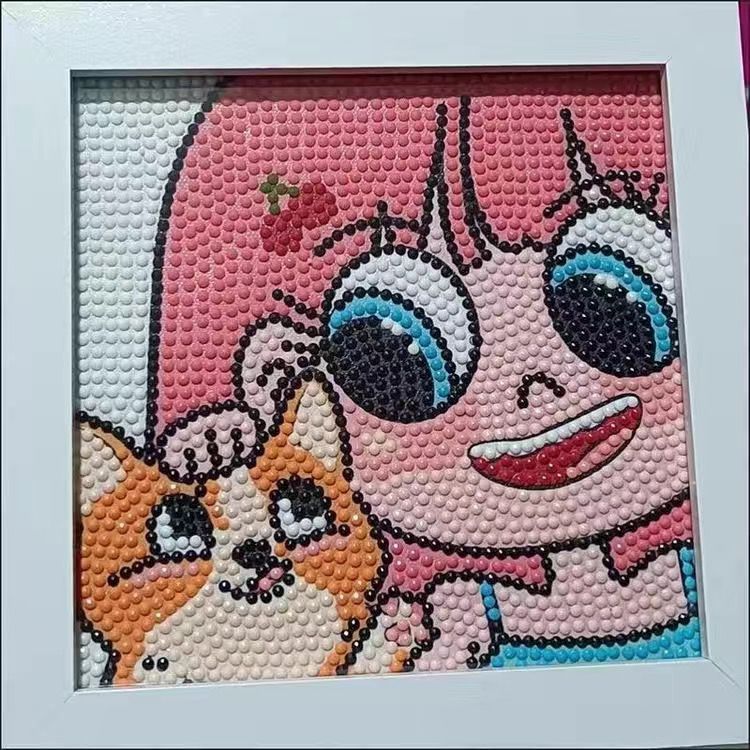 Diamante infantil DIY hecha a mano con material de marco paquete de dibujos animados Sanliou pegatinas de diamante regalo al por mayor pinturas de mampostería