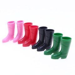 Dollhouse Mini Rain Boots BJD Simulation Rain Boots OB11 Miniature Scene Garden Silicone Shoes Straight Christmas Shoes