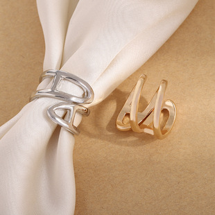 Silk towel buckle women's Korean-style snake-shaped open silk towel buckle all-match shawl buckle fashion trend personality practical