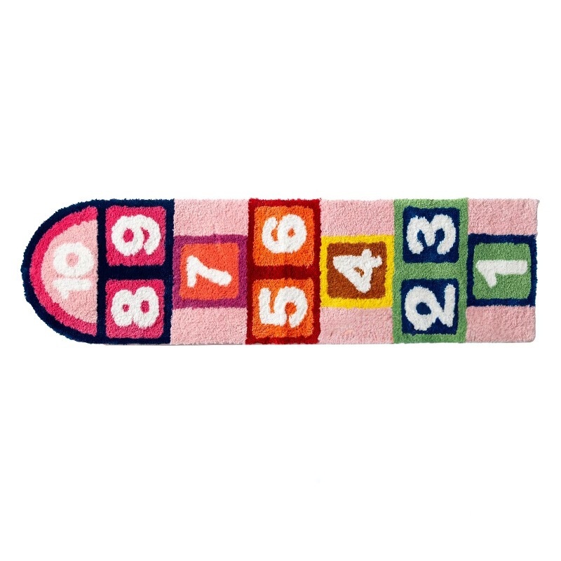 子供の楽しい漫画石の家寝室のベッドサイドブランケットソファ装飾植毛カーペット寝室のカーペットドーパミン|undefined