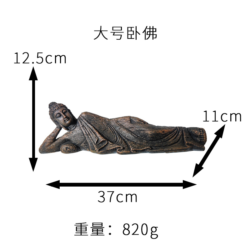 Estatua de Buda acuario paisaje decoración resina decoración creativa nueva sala de estar China gran estatua de Buda decoración pasillo Decoración