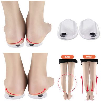 Plantillas correctoras de silicona para piernas en forma de X, plantillas con imán volcánico, almohadillas para el talón que absorben los golpes, plantillas funcionales de media talla, dropshipping y distribución.