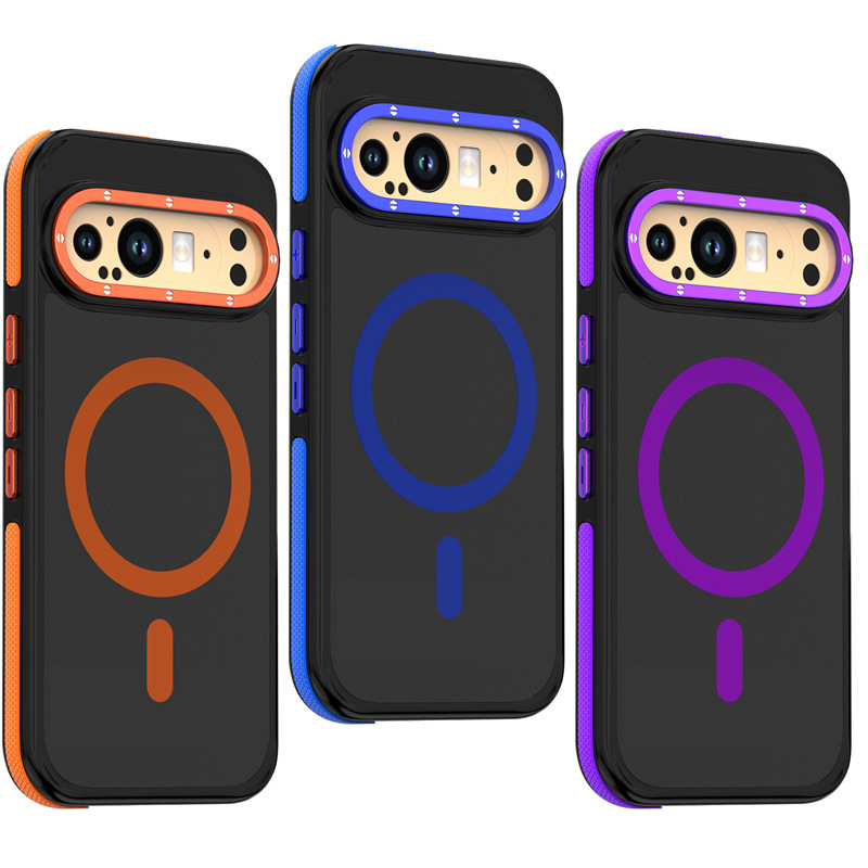 Two-Tone Skin-Feel Magnetic Google 10 Phone Case Suitable for Pixel 9 Pro, Cross-Border 10 Pro Matte 9 Pro XL Foreign Trade