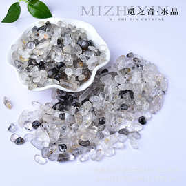 天然闪灵钻碎石批发 赫尔基蒙水晶碎石消磁石摆件 鱼缸花盆装饰