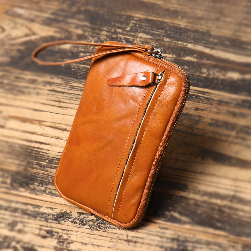 Solid Color Leather Handbag with Cotton Lining for Daily
