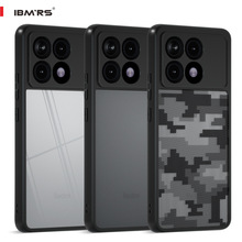 IBMRS磨砂手机壳适用红米K70E/Poco X6 Pro case，迷彩透明外壳