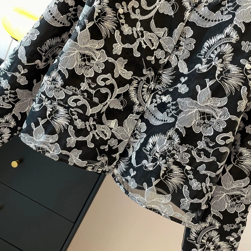 Осенний классический длинн sleeve куртка, китайский стиль, круглый воротник, с вышивкой