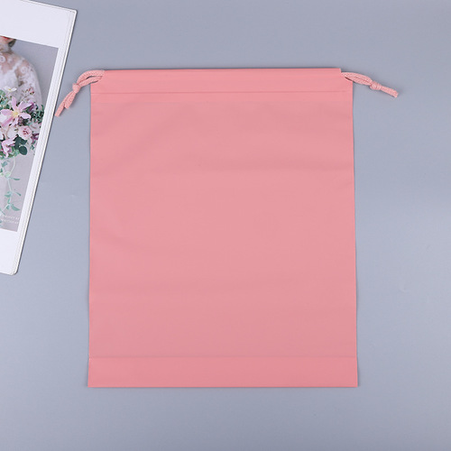 Wholesale colored ribbon bags for candies EVA satin travel storage bags children's clothing set packaging bags