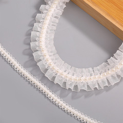 小香風釘珠織帶蕾絲珍珠花邊DIY手工服飾裙邊配飾輔料批發