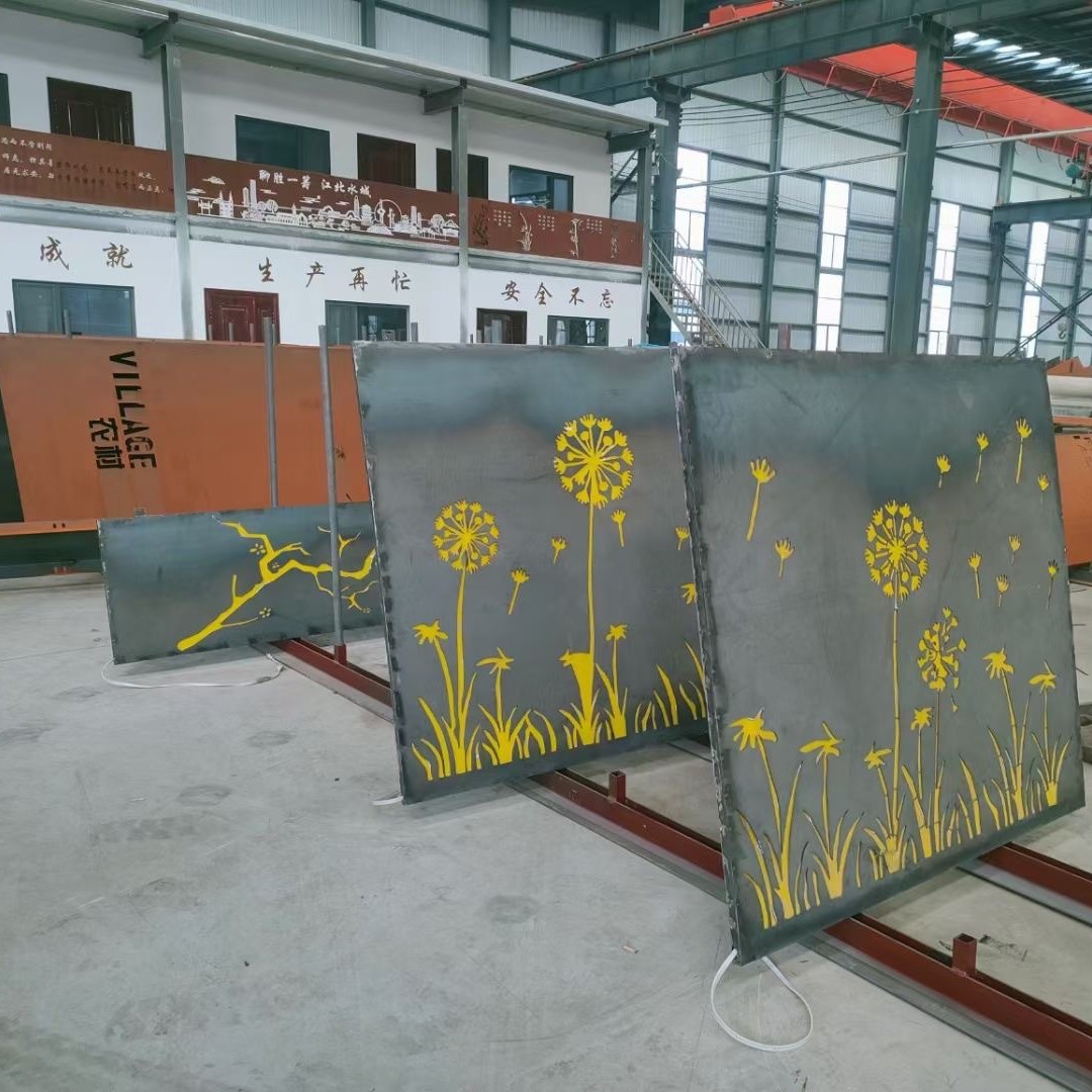 耐候钢园林景观施工安装包验收铁板幕墙腐蚀做旧铁艺户外耐腐蚀