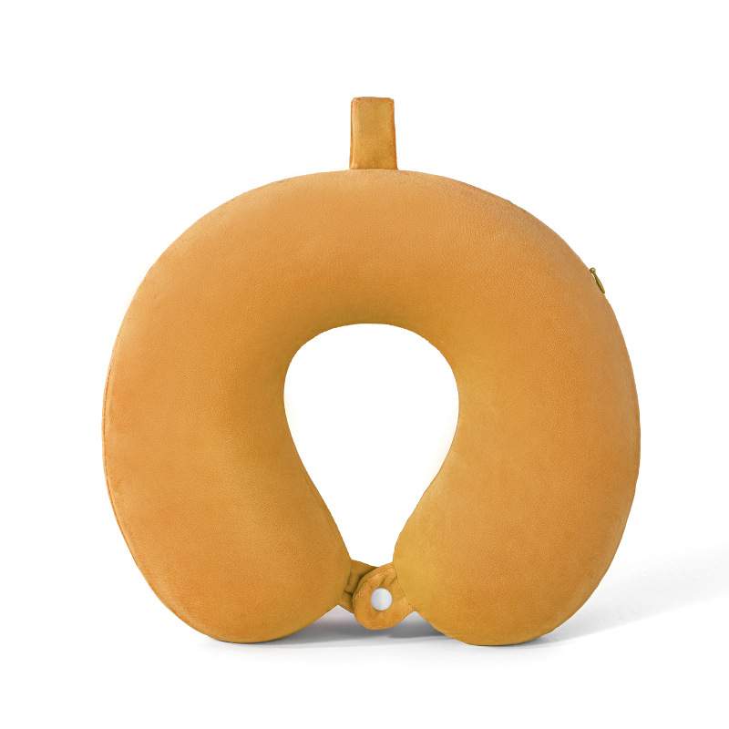 Verano helado sensación fría protección de cuello almohada en forma de U portátil almacenable memoria almohada de cuello de algodón almohada de avión almohada al por mayor existencias