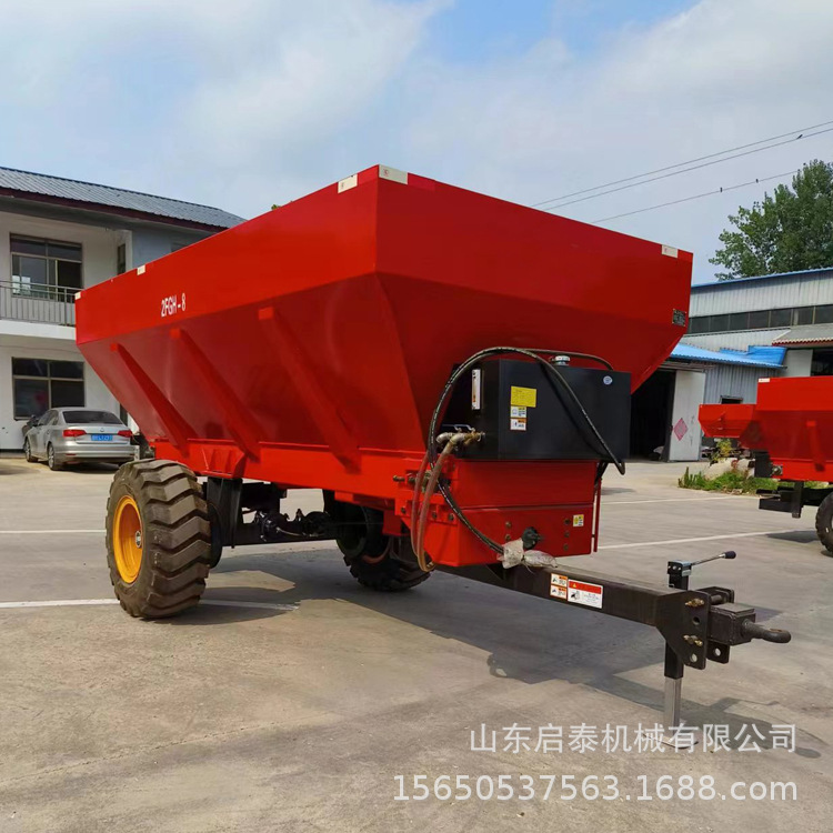 5立方有机肥扬肥机 适用大面积农田干湿粪抛洒 四轮牵引式抛粪车