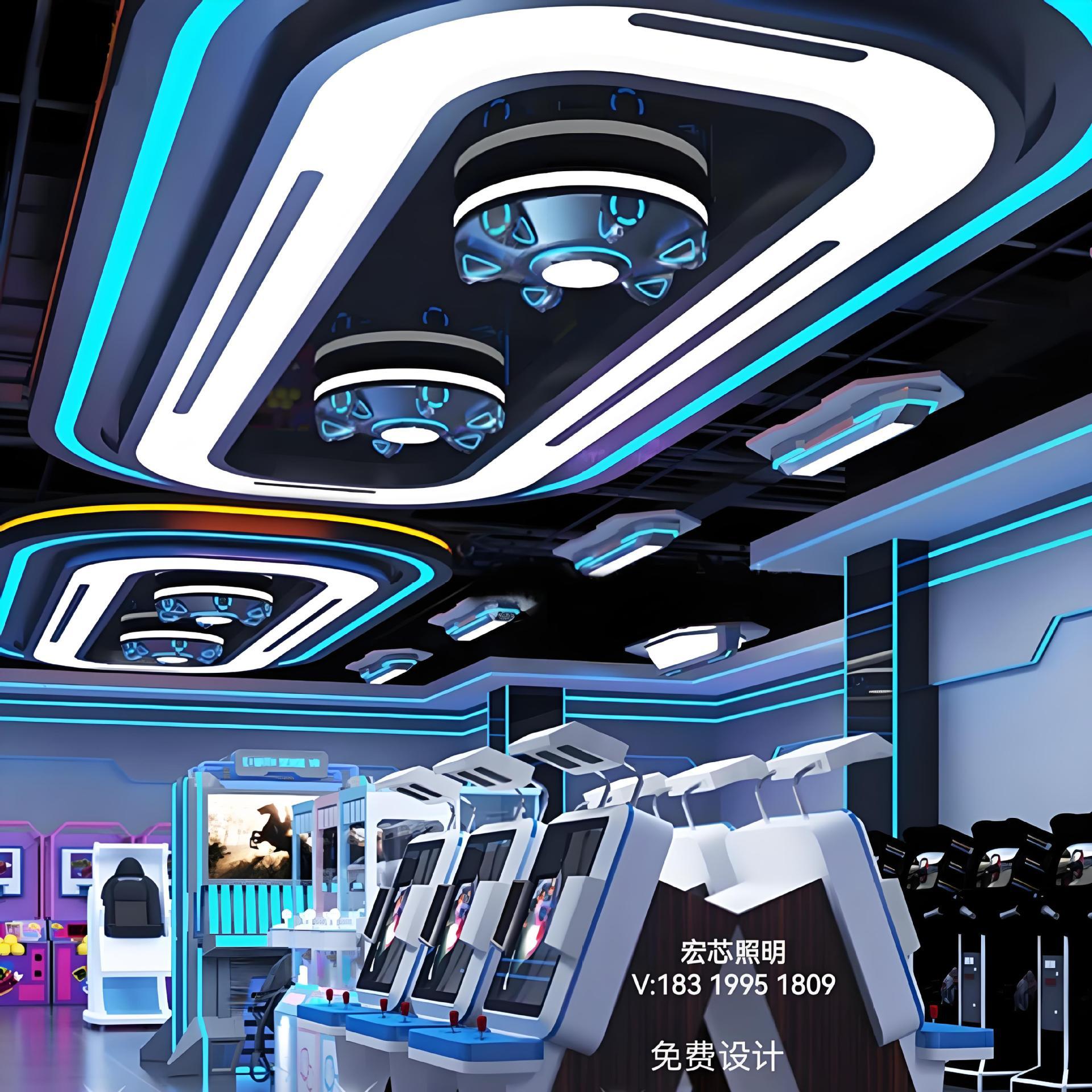 Módulo de atmósfera de bar de videojuegos KTV módulo de decoración de pared de luces de parque de juegos animado ciudad de modelado de luces