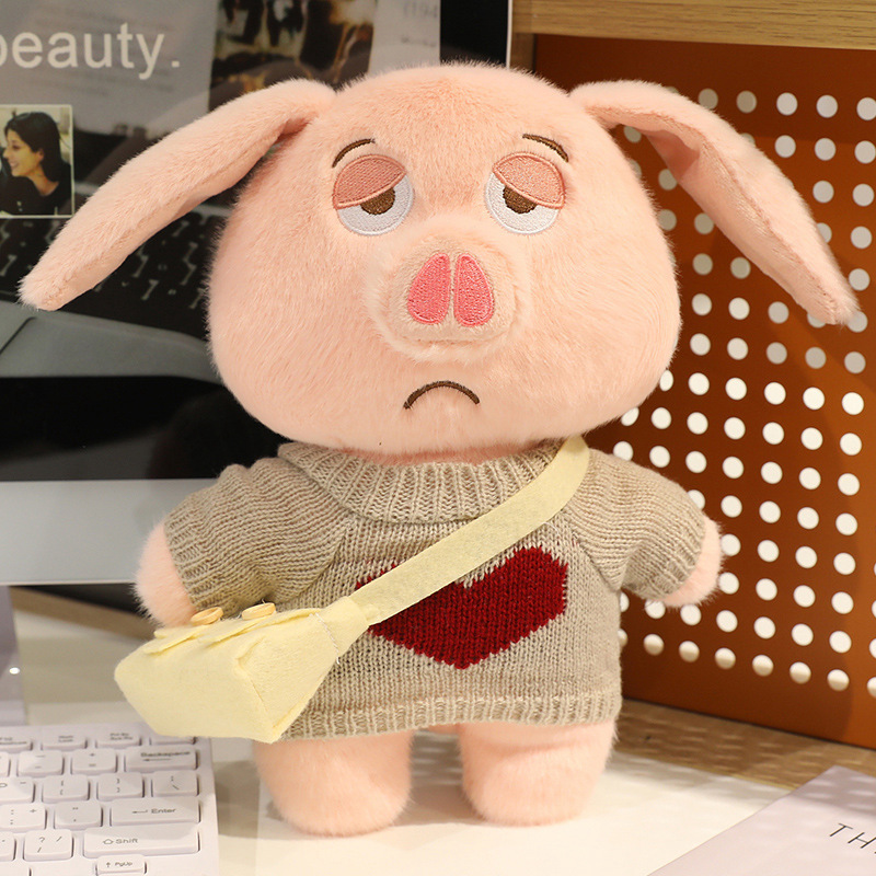 Transformado en una muñeca de montura de cerdo volador, linda muñeca, orejas plegables, regalo de vacaciones complicado de alto valor