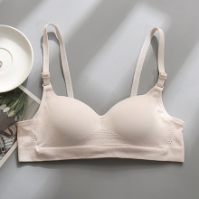 纯棉薄款无钢圈少女内衣女高中大学生侧收聚拢定型收副乳文胸罩夏