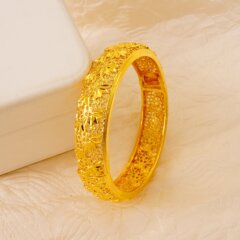 透かし彫り国境を越えた欧米の人気ブレスレットは贅沢で洗練されたベトナム沙金直播金卸売りブレスレットは贅沢感がある