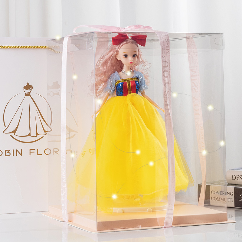 Yitian Barbie Doll Gift Box Set Birthday Gift Glitter Wedding Dress Doll Play House Doll Girl Toy