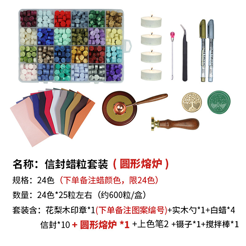 Color europeo fuego pintura cera grano traje 24 color fuego pintura sello cera grano mezclado color fuego pintura vela horno de fusión y otra fábrica al por mayor