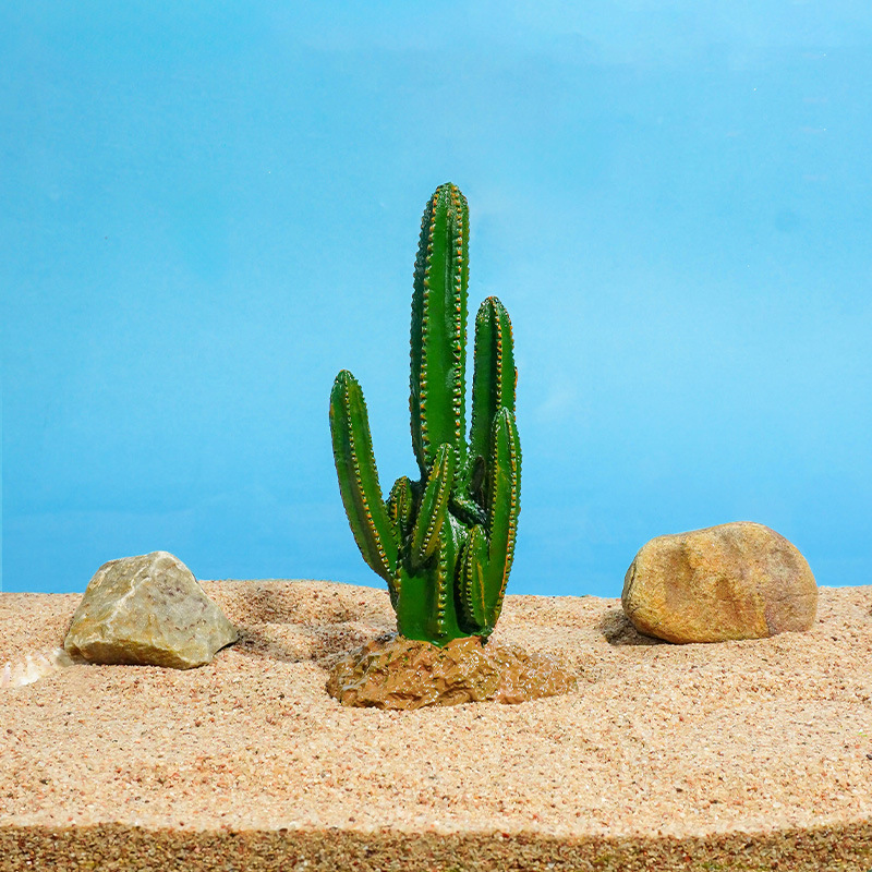 Decoración para Reptiles, Árbol Cactus Fósil, Adorno para Paisajismo, Escondite para Lagartos, Geckos y Serpientes