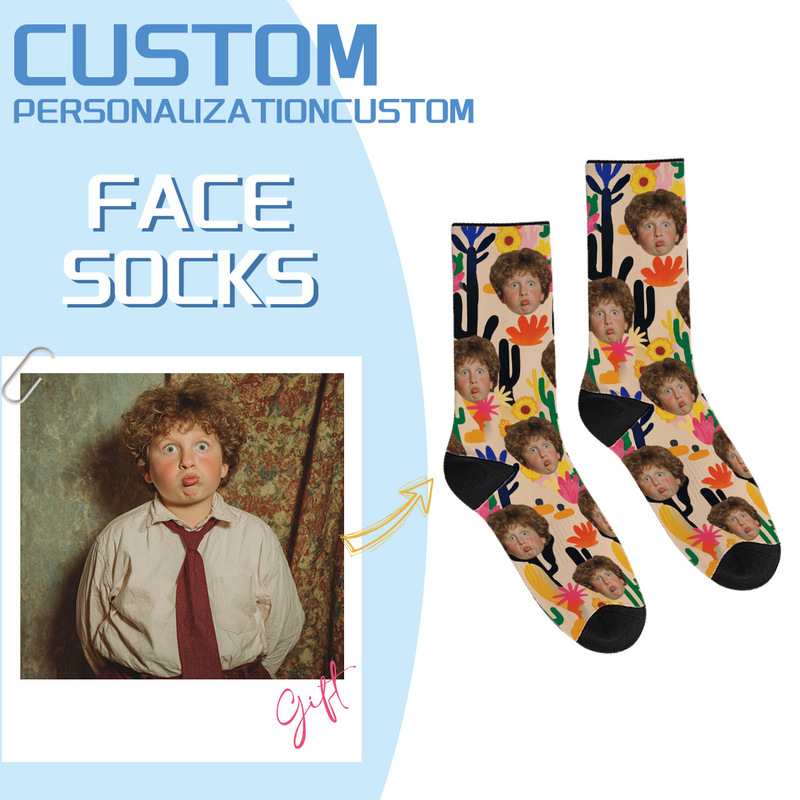 Cross-Border Face-Printed Christmas Gift Socks, Pet Avatar DIY Printed Socks, 3D Digital Printed Socks, Pod Gifts