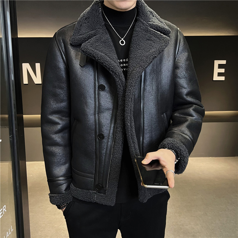 Men's Clothing Autumn and Winter Men's Fur Jacket Men's Coat Thickened Tops_voghion.com