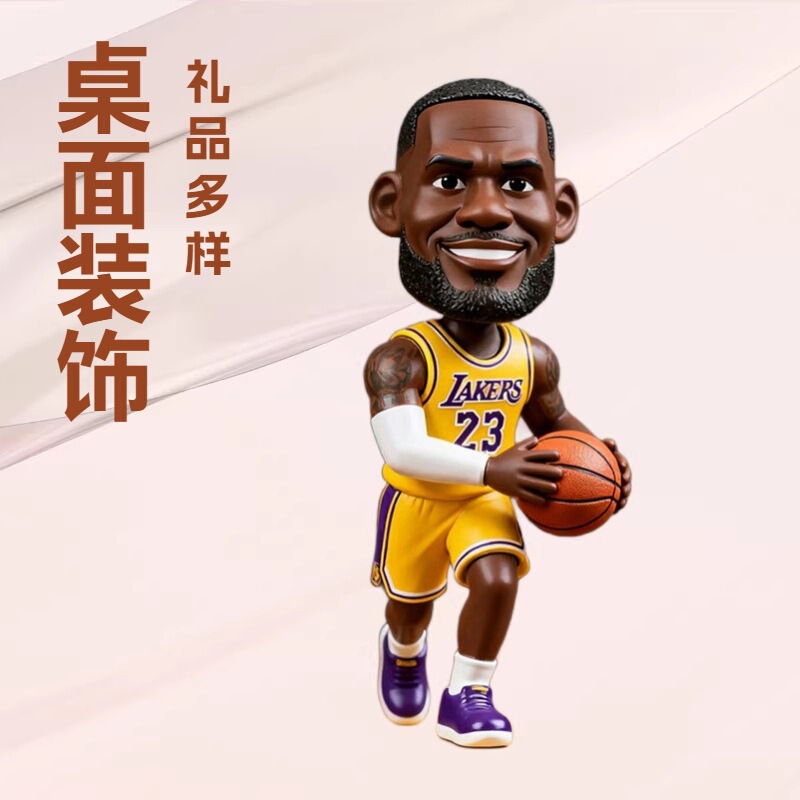Lebron James Figure Basketball Star Resin Figurine Fan Merchandise Trendy Desktop Decoration Commemorative Gift