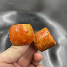 老玉匠 黄龙玉扳指 男款黄玉扳指 弧形指环 跑环 特价