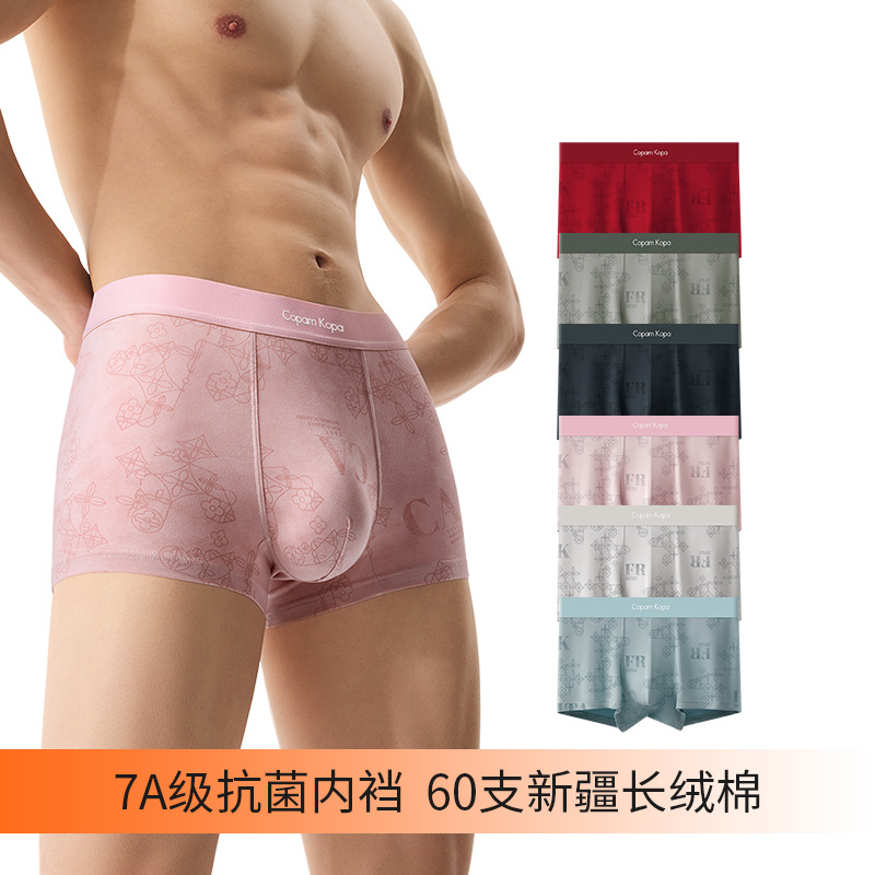Men's printed underwear summer 2025 new sports breathable boxers comfortable cotton antibacterial crotch boxer shorts