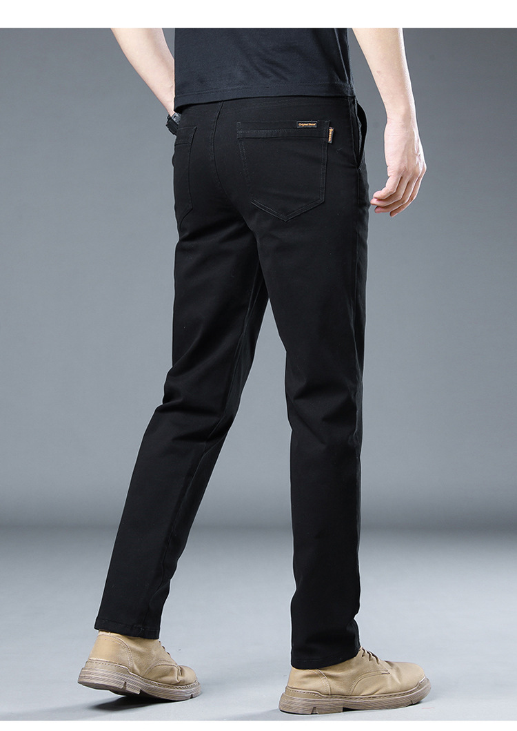 A-class pure cotton brand casual men, slim fit straight leg high-end men's pants, breathable versatile pants for spring_voghion.com