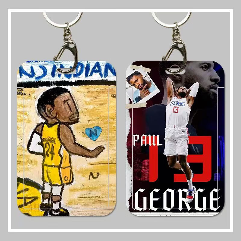 Nba Paul George Card Holder Student Campus Card Meal Card Bus Card Id Card Water Card Protective Cover Fixed Hard Case