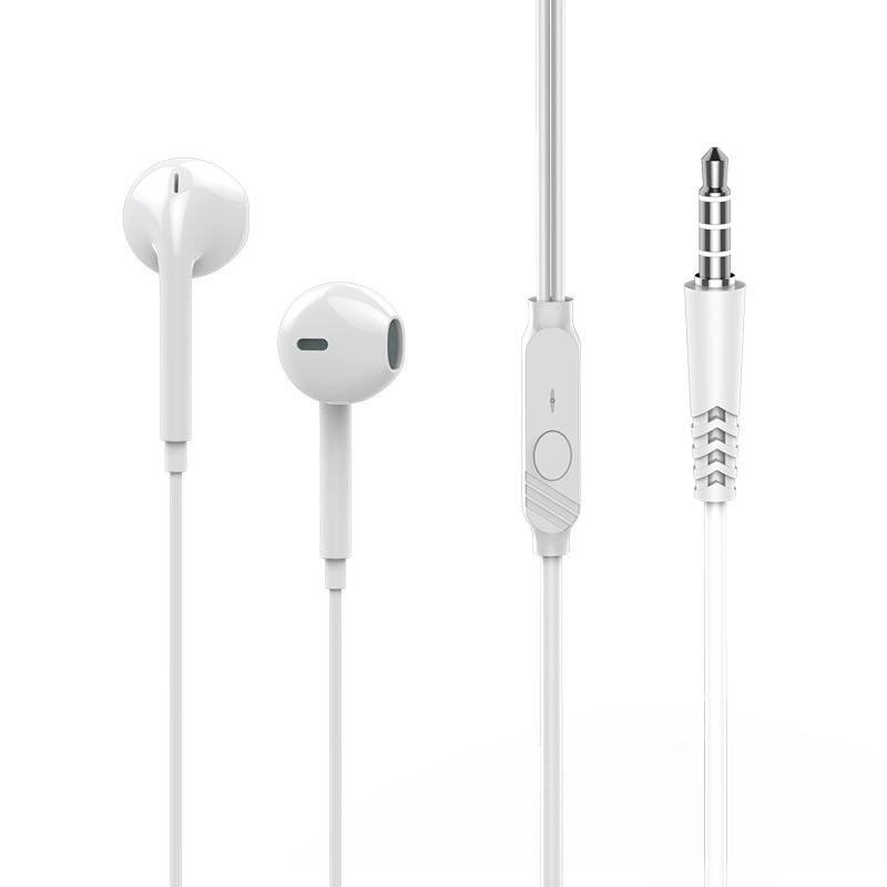3.5mm Plug-and-Play Earphone with Remote and Microphone for Live Streaming, Gaming, and Noise-Canceling Voice Calls - Factory Wholesale