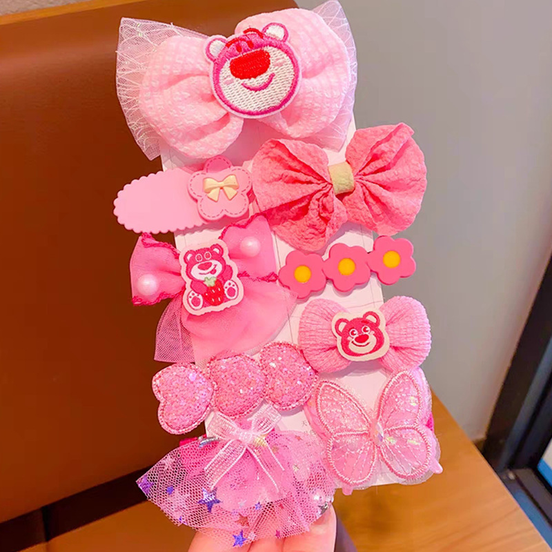 Nuevo clips de dibujos animados para niños coreanos lindos color de caramelo hecho a mano no daña el cabello frange clip para el cabello bebé clip para el cabello toque