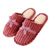 Demi-season comfortable wear-resistant keep warm slippers with bow for beloved for pregnant, footwear, wholesale