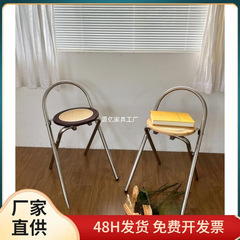 编藤侘寂风小户型中古折叠椅轻奢折叠椅简约
