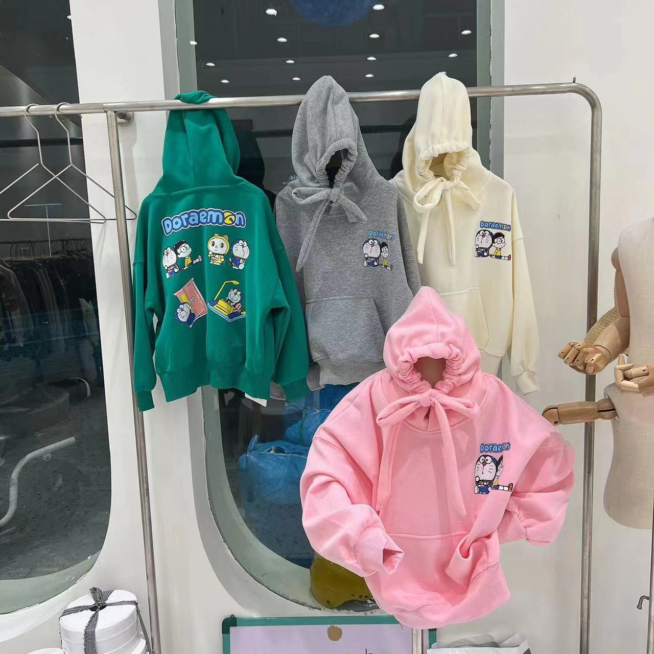 Doraemon cartoon print long-sleeved hoodie 2022 Autumn New Korean-style hoodie for big kids pic 3