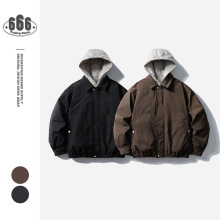 ButterTiger日系复古羽绒服男士冬季保暖防寒假两件连帽外套YR019