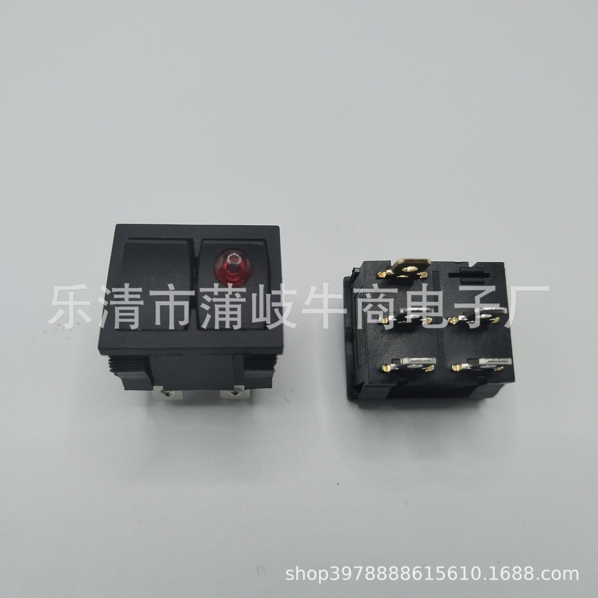 批发船型开关KCD5猫眼双联复位开关翘板电源开关D5 翘板开