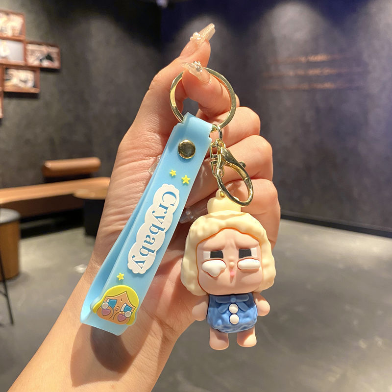 跨境哭娃钥匙扣挂件可爱公仔眼泪娃娃钥匙链书包挂件饰娃娃机批发|undefined