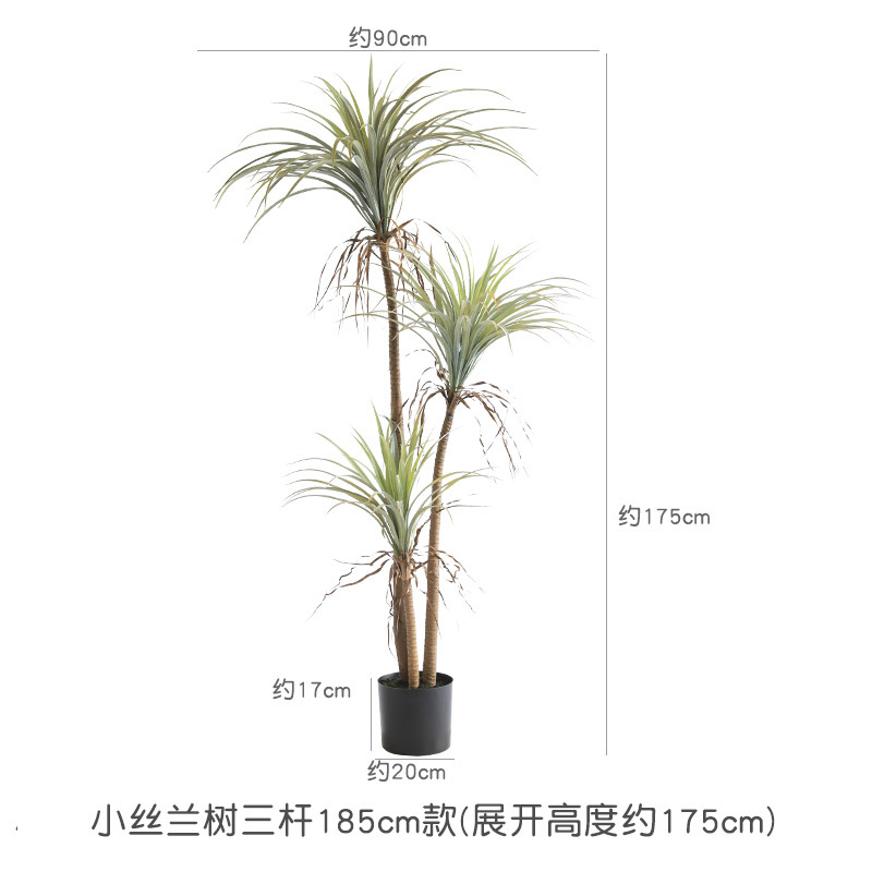 Simulación nórdica Planta verde Pilar de hadas Cactus grande piso interior sala de estar ropa tienda decoración de ventana