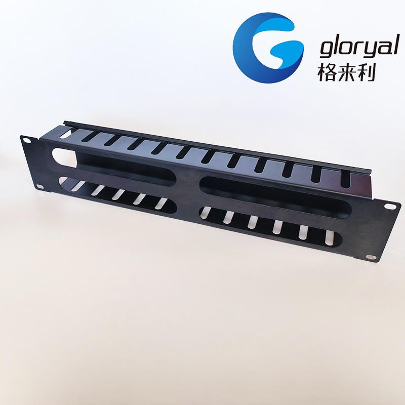 12档理线器 2u金属架19英寸机架式理线环 12档金属架 网络架线槽