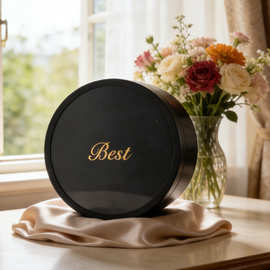 圆形礼盒开窗透明大号爱心插花盒diy圆形花艺包装盒鲜花水果空盒