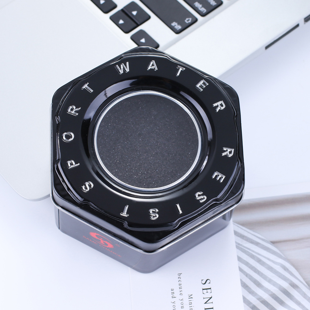 简约透明礼品盒 批发零售石英电子表展示盒 礼物包装装饰手表铁盒详情图4