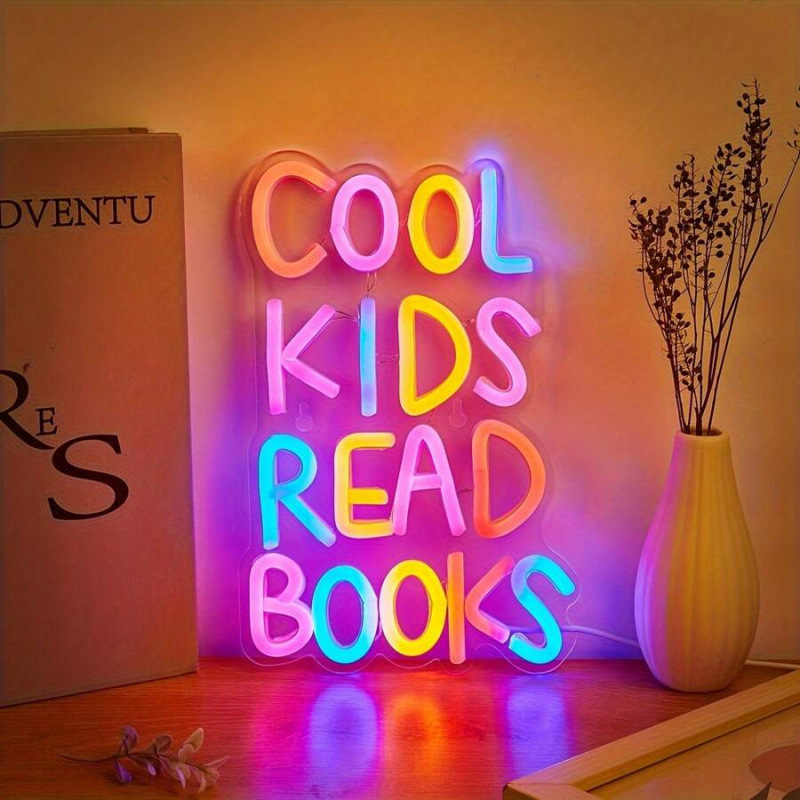 跨境外贸新款代发Read Books LED Neon Sign Lamps Mother s Day
