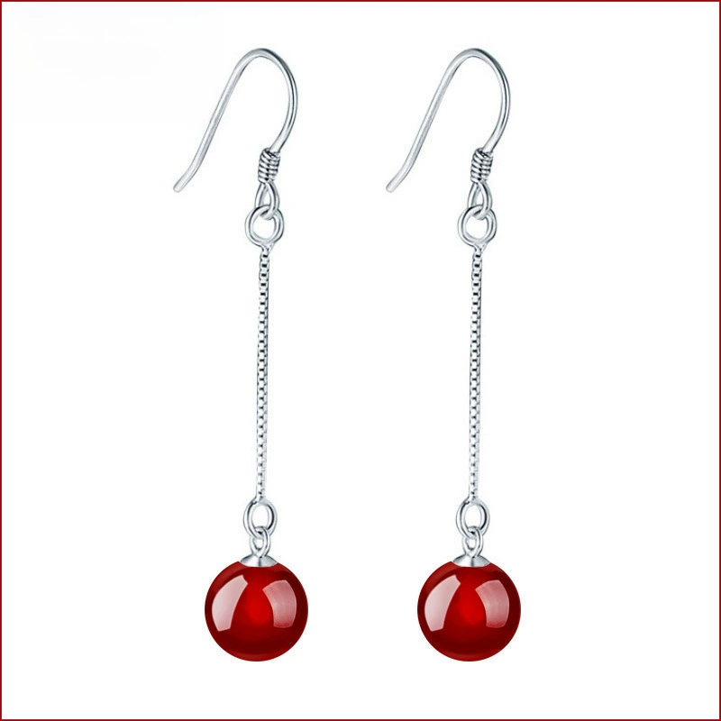 Серебряные серьги с кисточками, корейский стиль