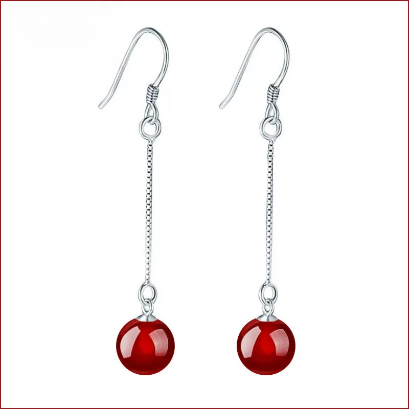 Серебряные серьги с кисточками, корейский стиль