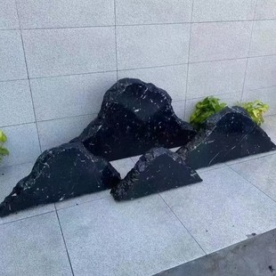 Heishan Stone Raw Stone Slice Combination Landscaping Courtyard Landscape Stone Natural Stone Stone Landscape Waterscape Factory Source