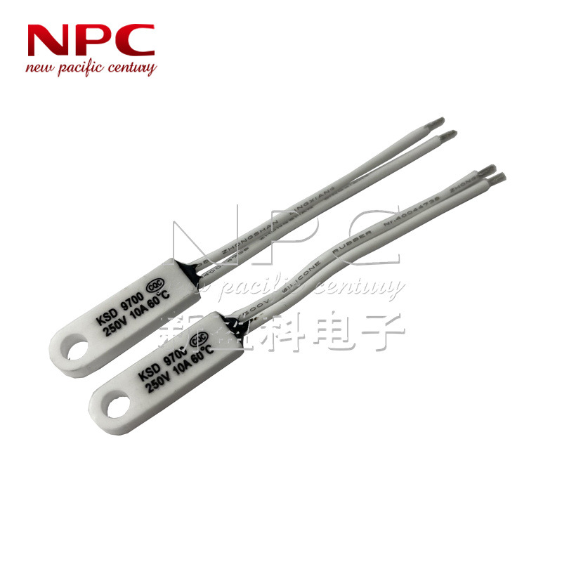 KSD9700热保护器40度常开温控开关陶瓷带孔40℃ 250V10A KSD-9700