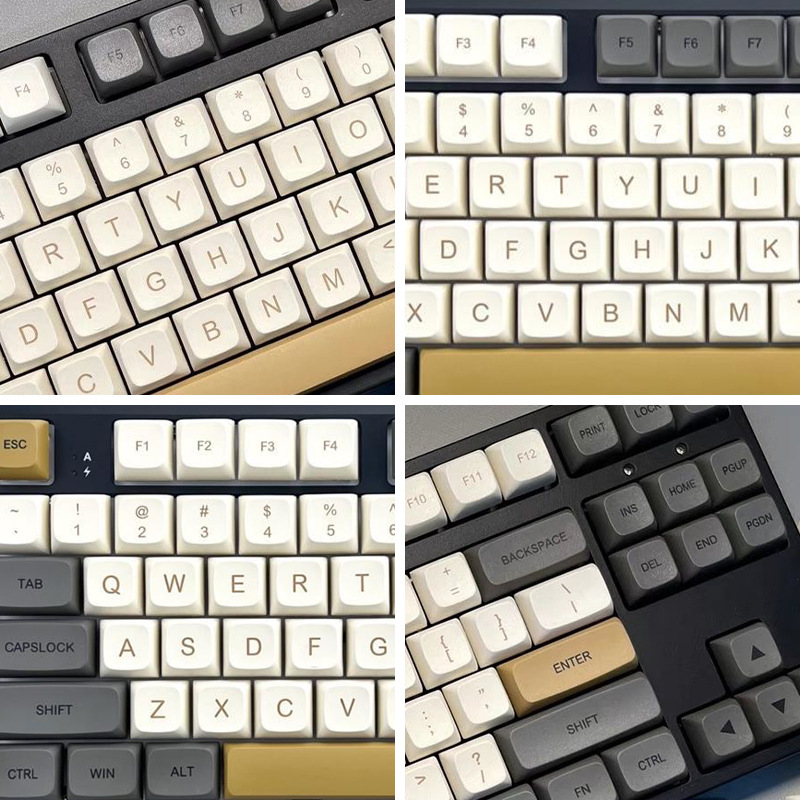 Keycaps Low Glow NUEVA VERSIÓN PBT, perfil XDA, compatible con layouts 61, 68, 75, 84, 87, 89, 96, 98, 100, 104 teclas