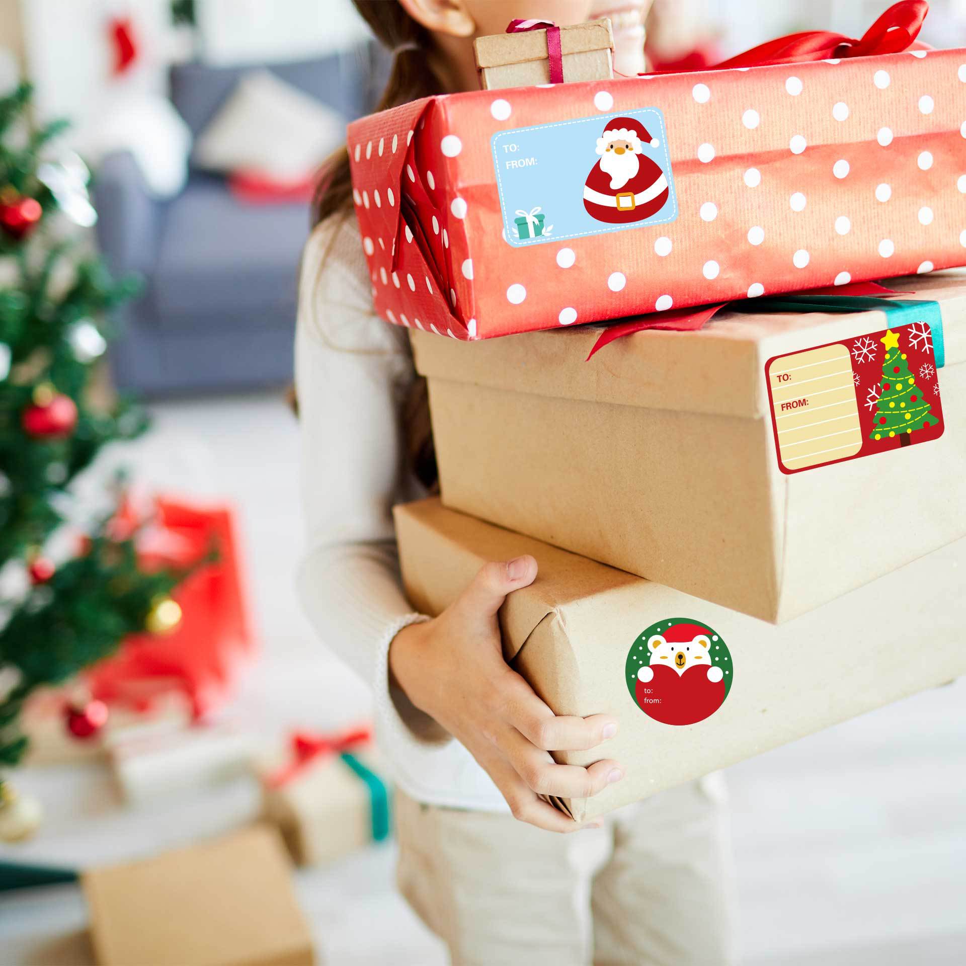 CM2307002 transfronteriza niños de Navidad DIY Santa muñeco de nieve rompecabezas mano cuenta pegatinas de dibujos animados